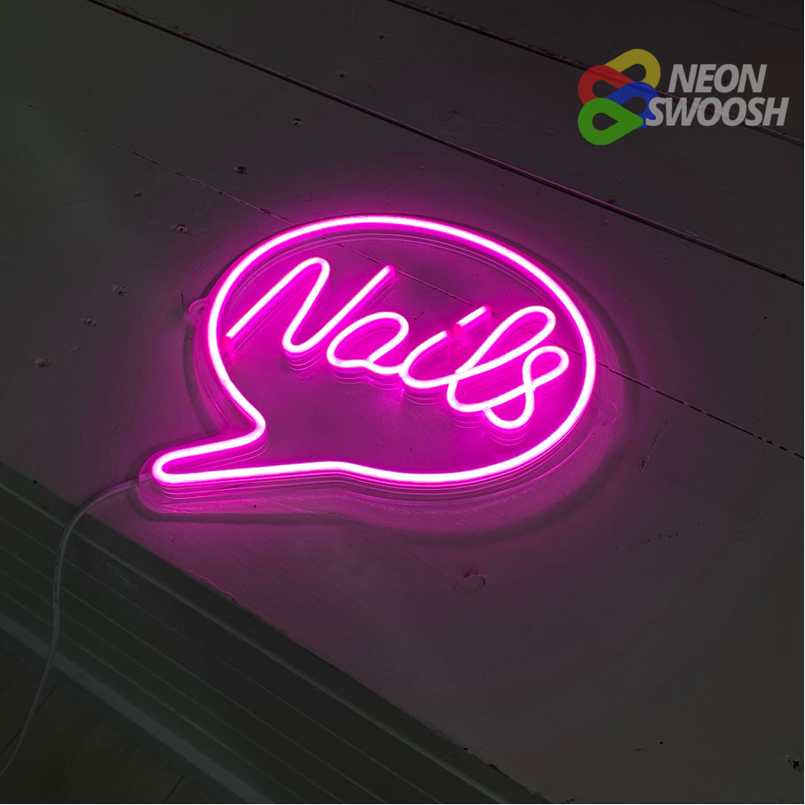Led Neon Sign Nails, Nails Neon Light Sign