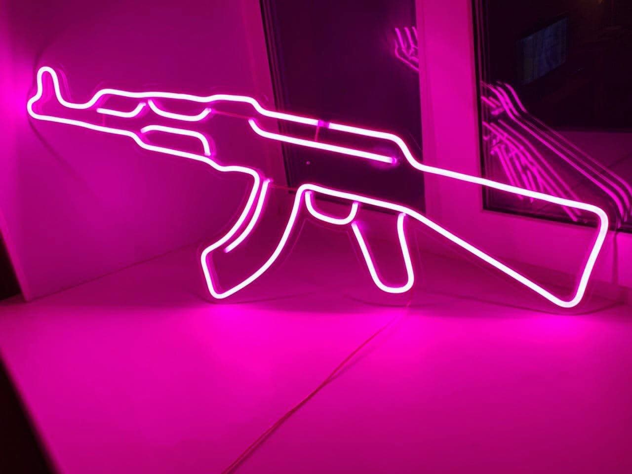 AK-47 🔫 LED NEON SIGN