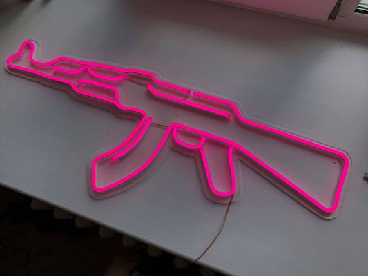 AK-47 🔫 LED NEON SIGN